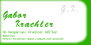 gabor krachler business card